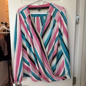 Women’s criss cross blouse beautiful colors and quality fabric